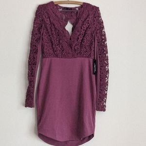 Haute Monde Open Back Sangria NWT Dress 💜